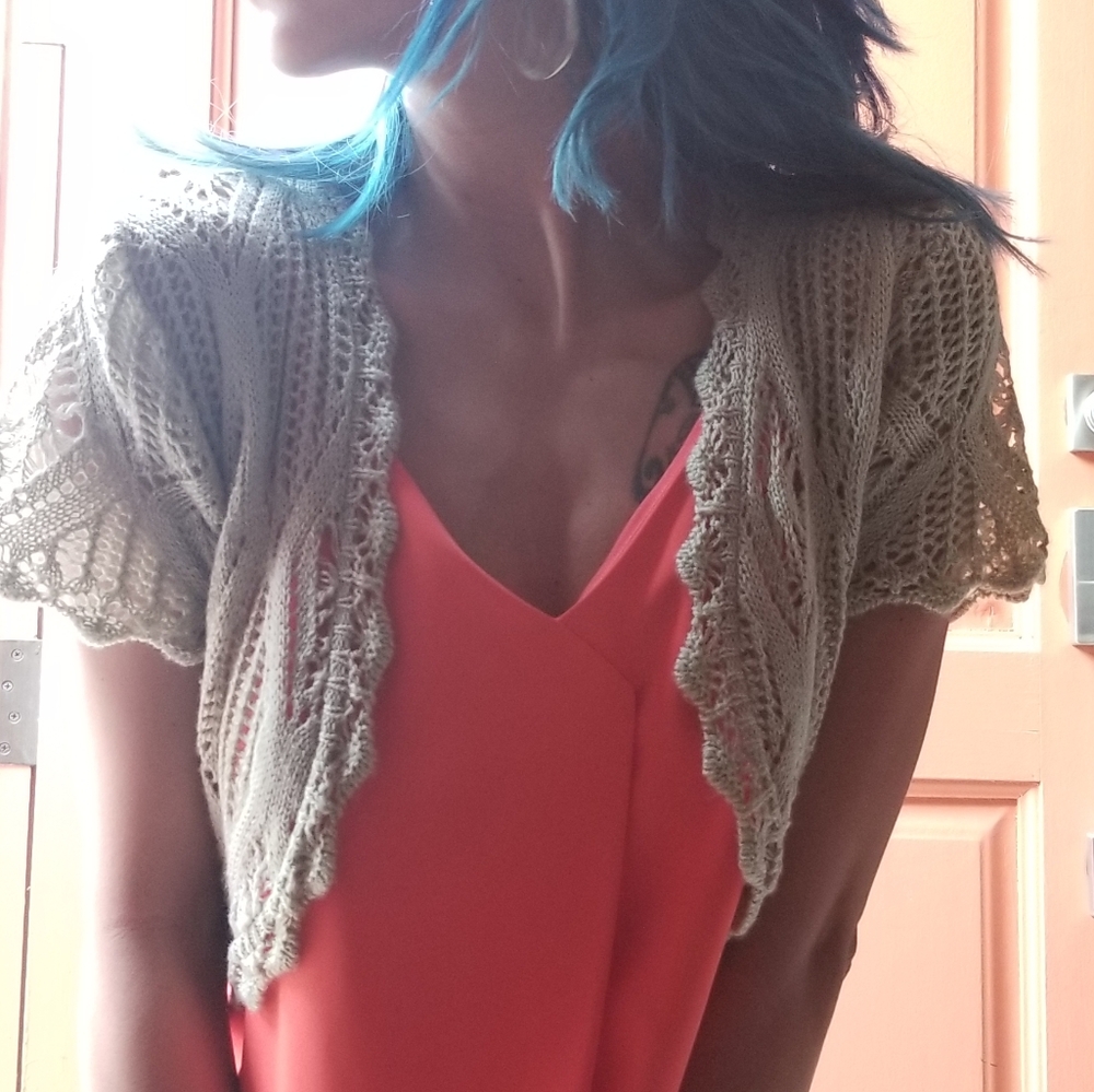 Crochet knit cardigan